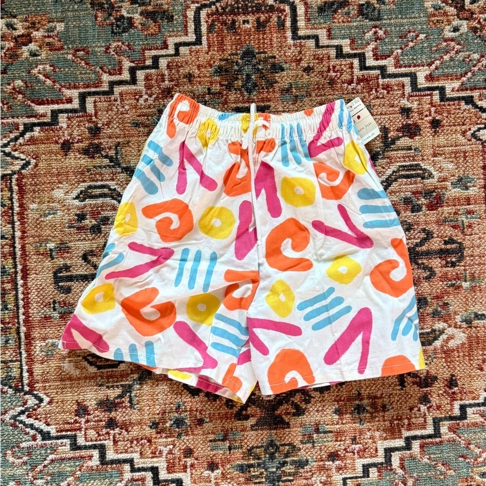 Vintage Deadstock Kids Colorful Patterned Shorts